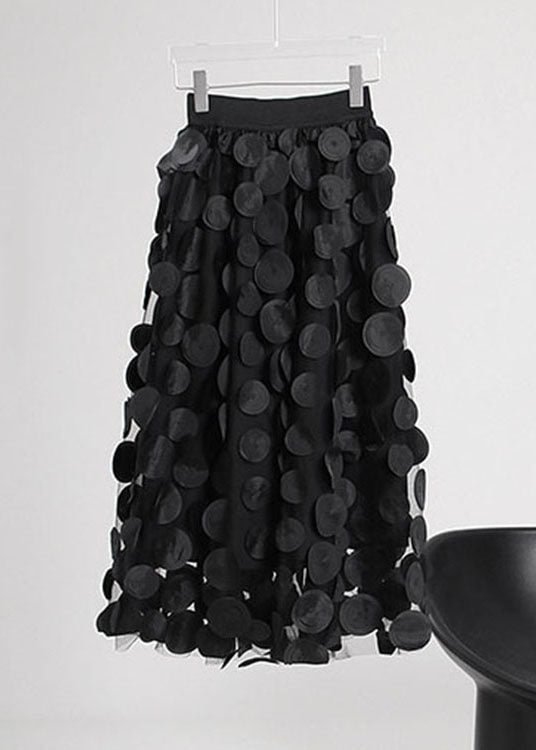 fashion Black dot Patchwork Tulle Skirts Spring CK1452- Fabulory