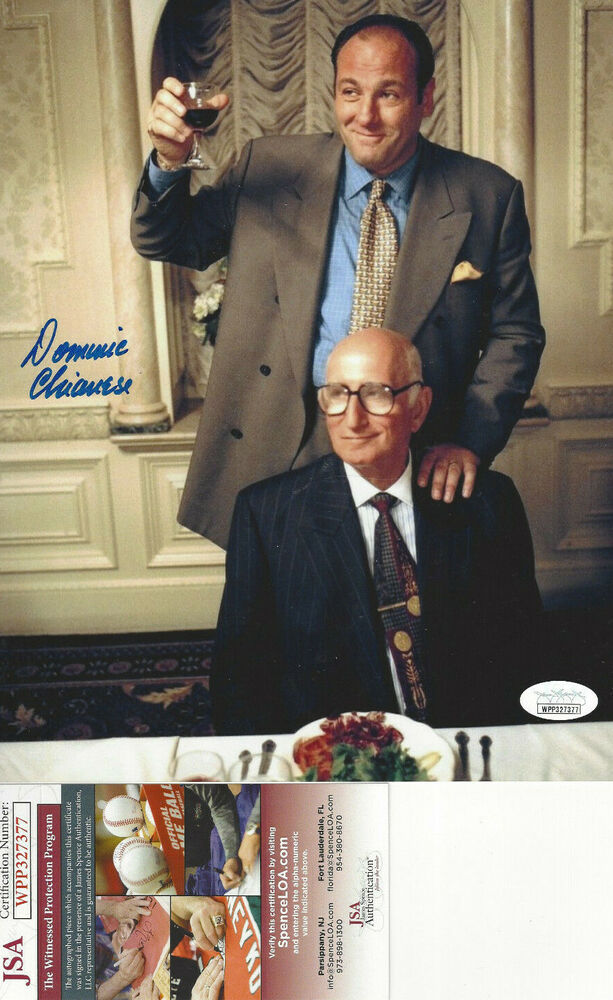 SOPRANOS Uncle Jr. Dominic Chianese autographed 8x10 Photo Poster painting with Tony S. JSA Cer