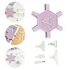 3D Printed Hexagonal Diamond Painting Pen with 5 Replacement Tips Diamond Painting Art Drill Bead Dot Pen Kit for Adults Beginners (Light Purple)