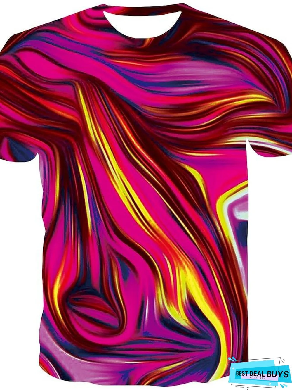 Men's T-Shirt Graphic Abstract Print Short Sleeve Daily Tops
