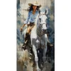 Girl Riding Horse-11CT Stamped Cross Stitch 40*70cm/15.75*27.56in(Big Size)