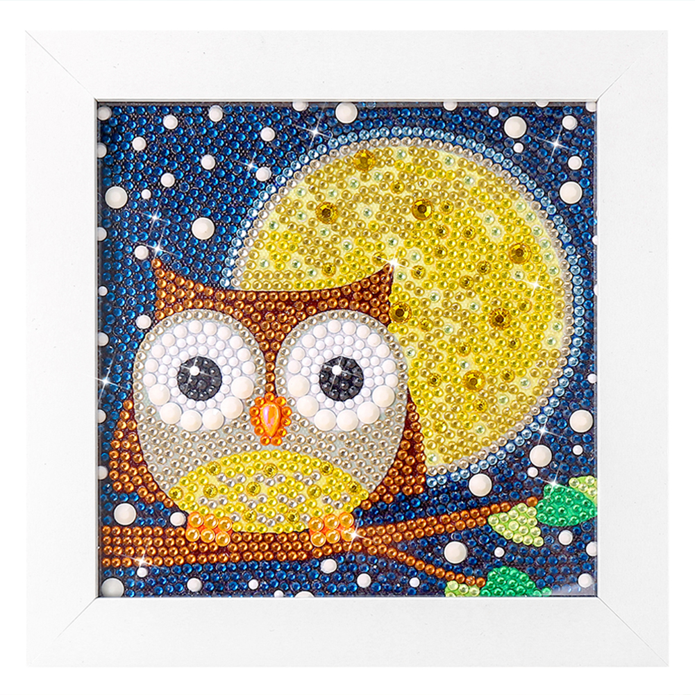 

15*15CM - Special Shaped Diamond Painting - Owl (With Frame), 501 Original