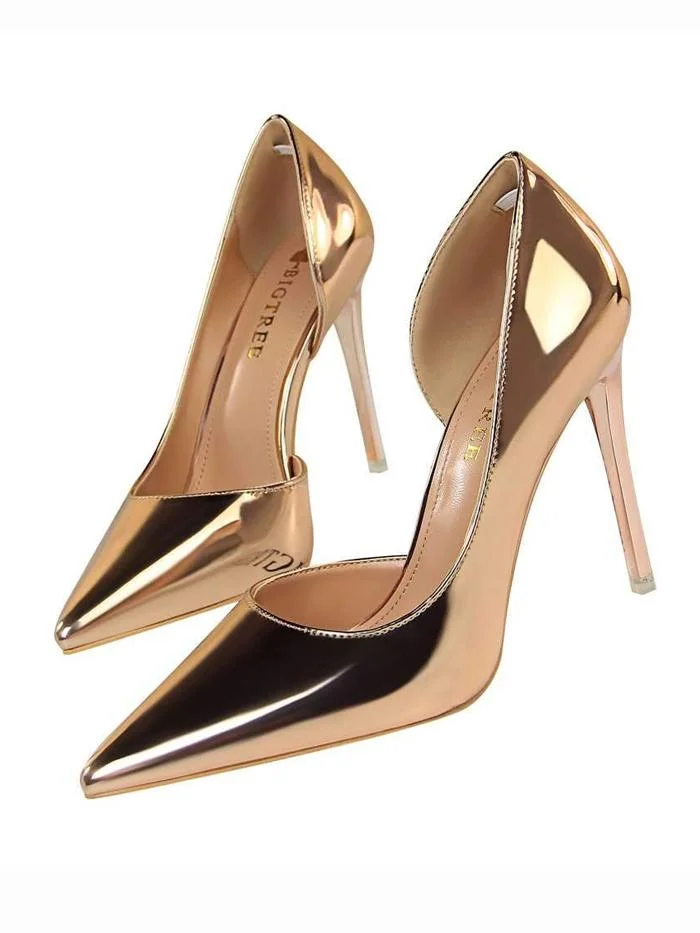 High-heeled Hollow out Pointed Toe Pump Shoes