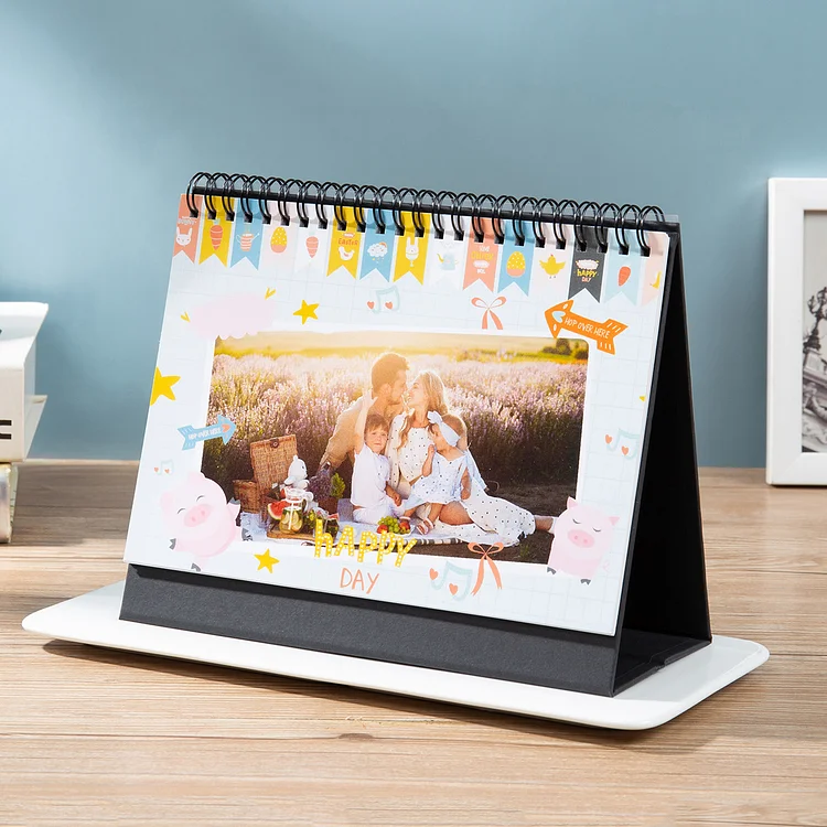 Photo Calendars Personalized 13 Pictures Happy Day Desk Calendars for Kids