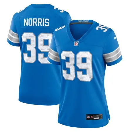 Women's Detroit Lions Morice Norris   Blue Game Jersey