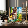 Framed Diamond Painting - Full Round Drill - Dog (25x25cm)
