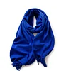 Plain Colors Tassels Unisex Scarf Team Event Anniversary Shawl