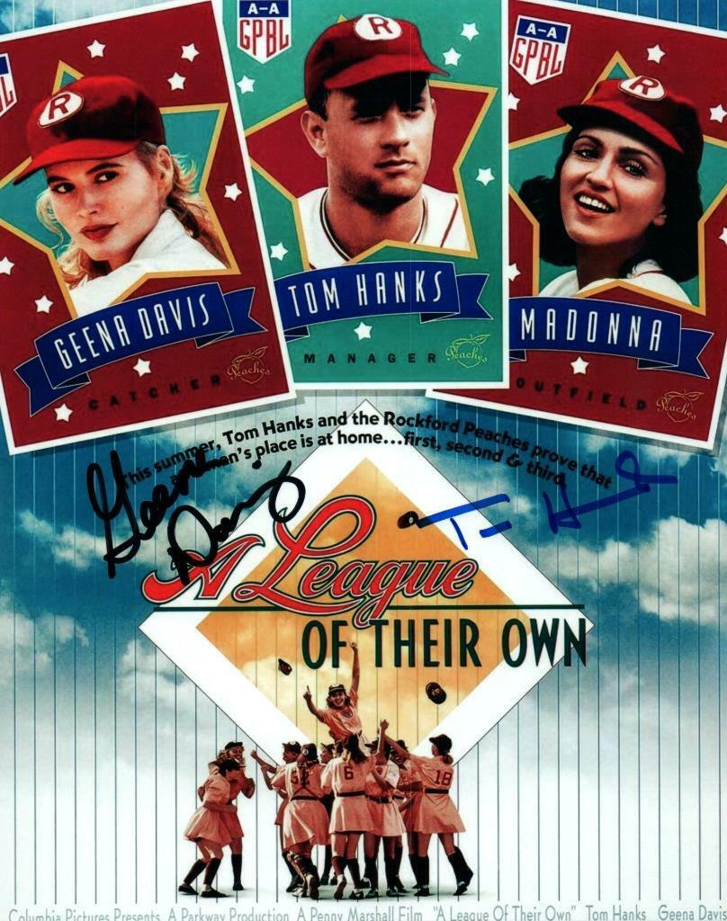 Geena Davis Tom Hanks signed 8x10 Photo Poster painting Picture autographed with COA