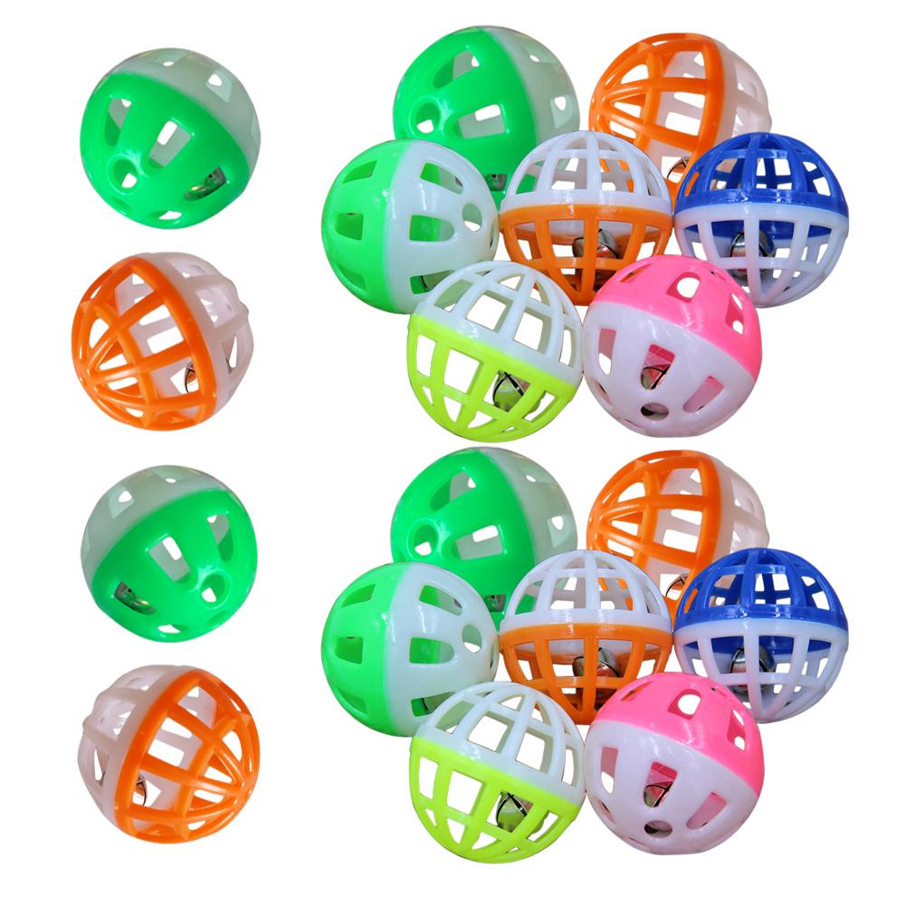 

18Pcs Pet Cat Kitten Play Balls With Jingle Bell Pounce Chase Rattle Toy, 501 Original