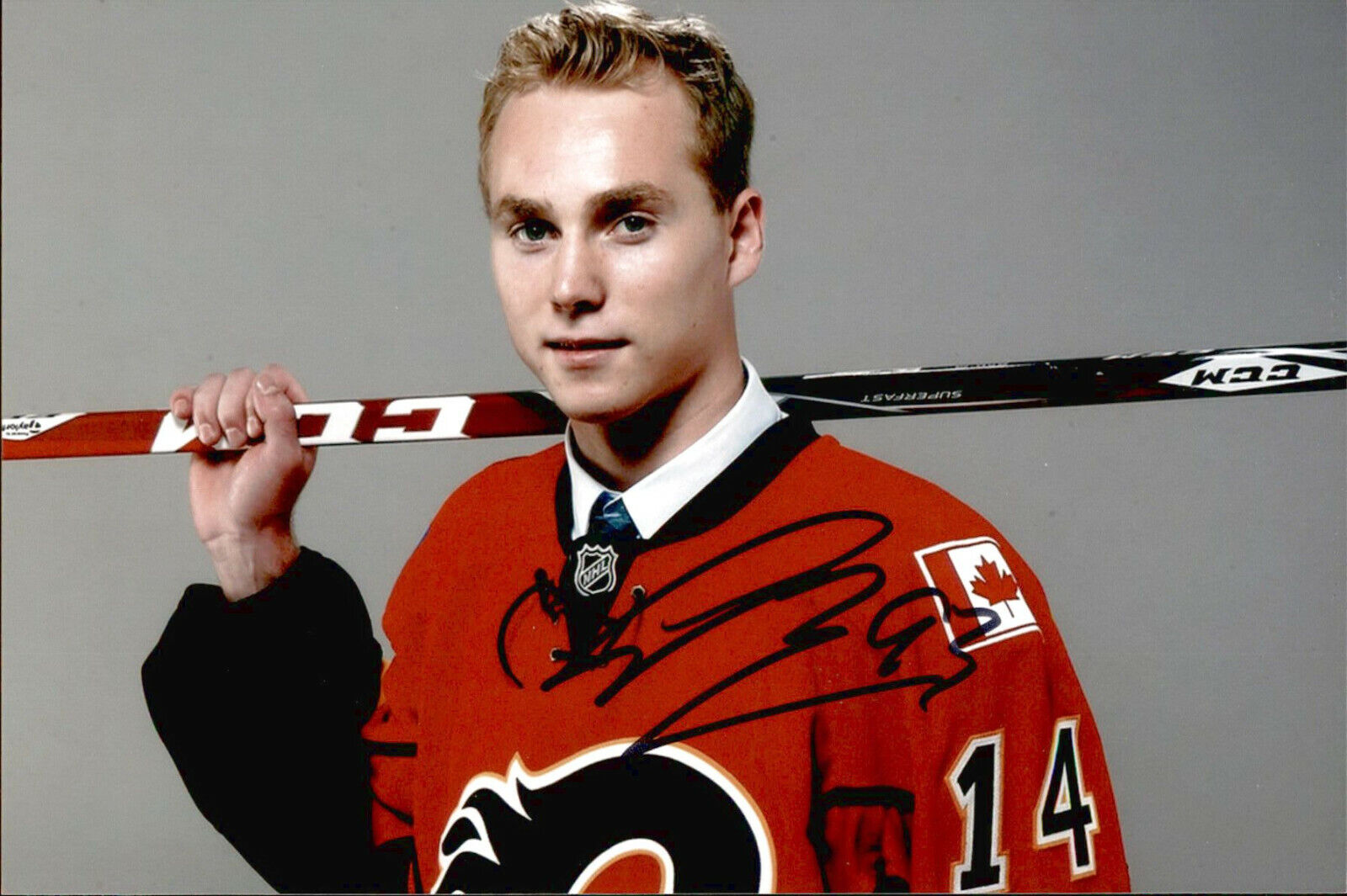 Sam Bennett SIGNED autographed 4x6 Photo Poster painting CALGARY FLAMES #10