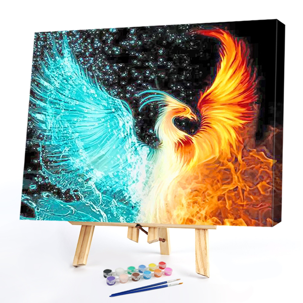 

50*40CM - Paint By Numbers - Ice Fire Phoenix, 501 Original