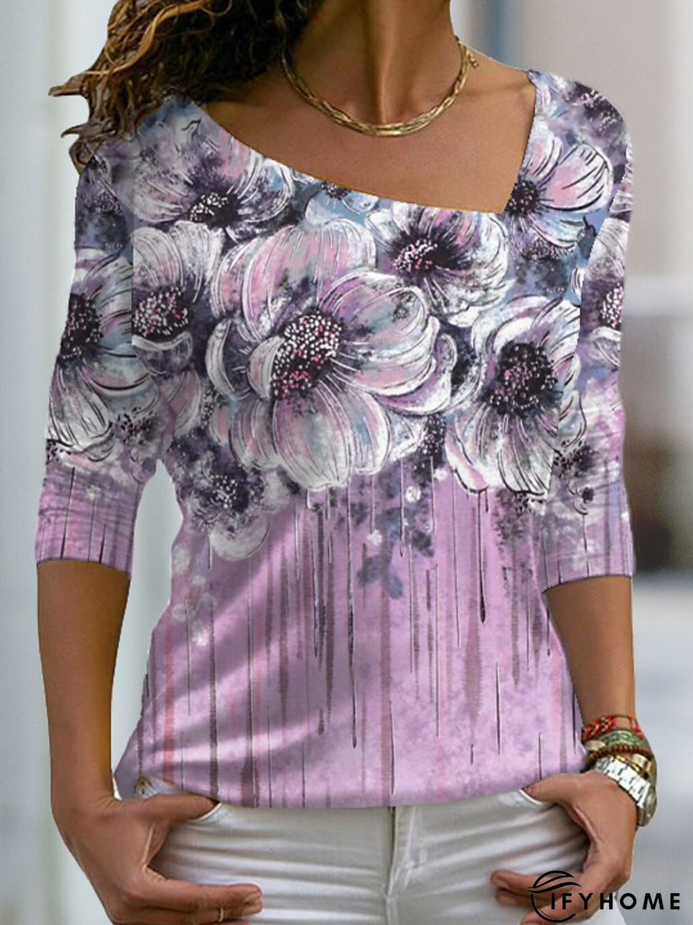 Floral Long sleeve Casual T-Shirt | IFYHOME