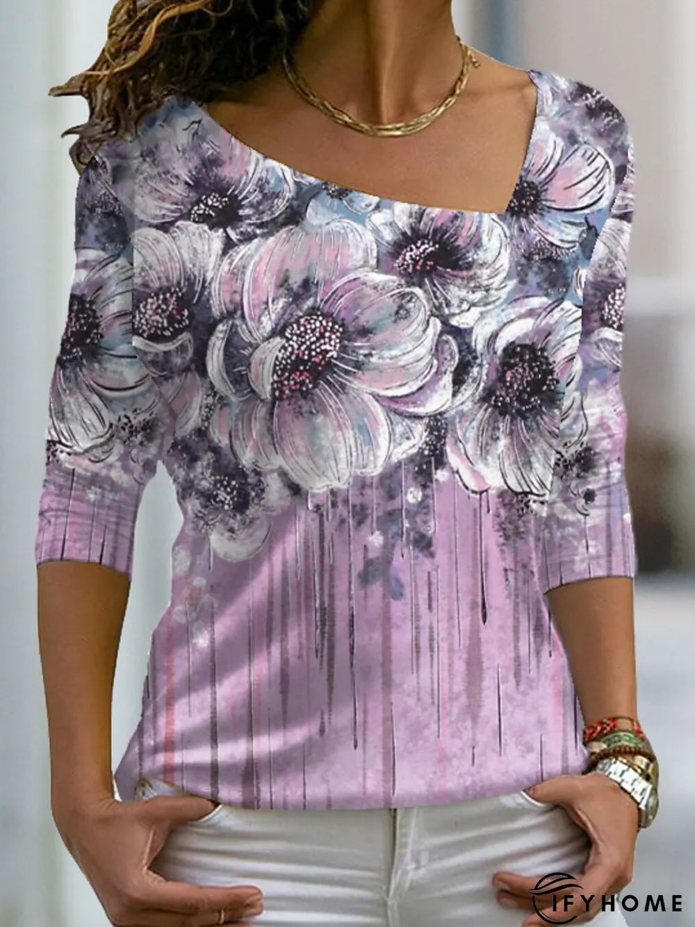 Floral Long sleeve Casual T-Shirt | IFYHOME