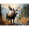 Moose-Full Round Diamond Painting 40*30CM