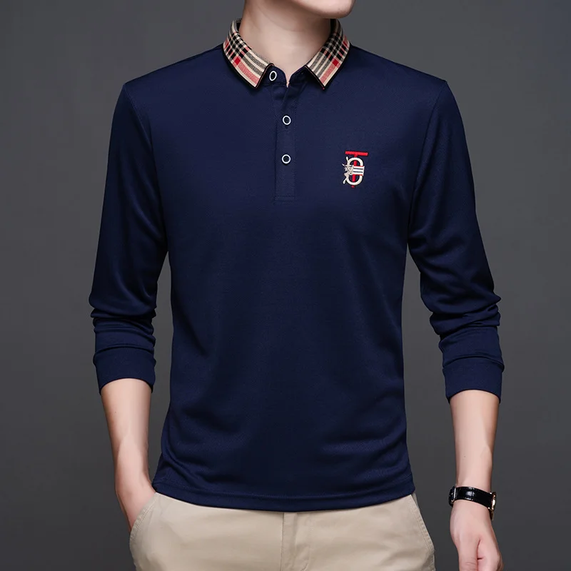 Polo Shirt Men's Suit Brand Lapel Shirt Short Sleeve