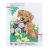 Dog Holding Football  | Crystal Rhinestone  | Full Round Diamond Painting Kits