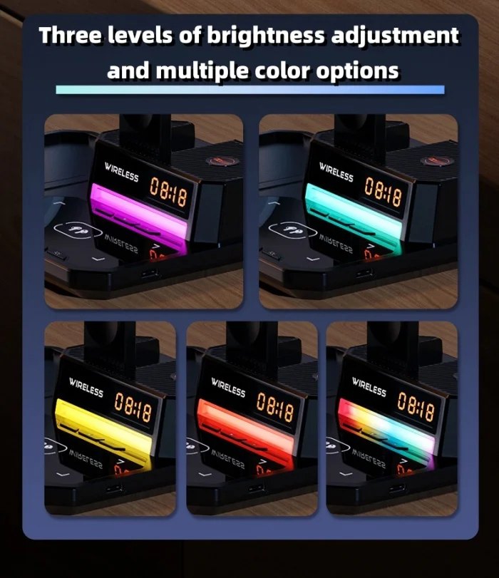 Desktop Ambience Night Light 6-in-1 Wireless Charger