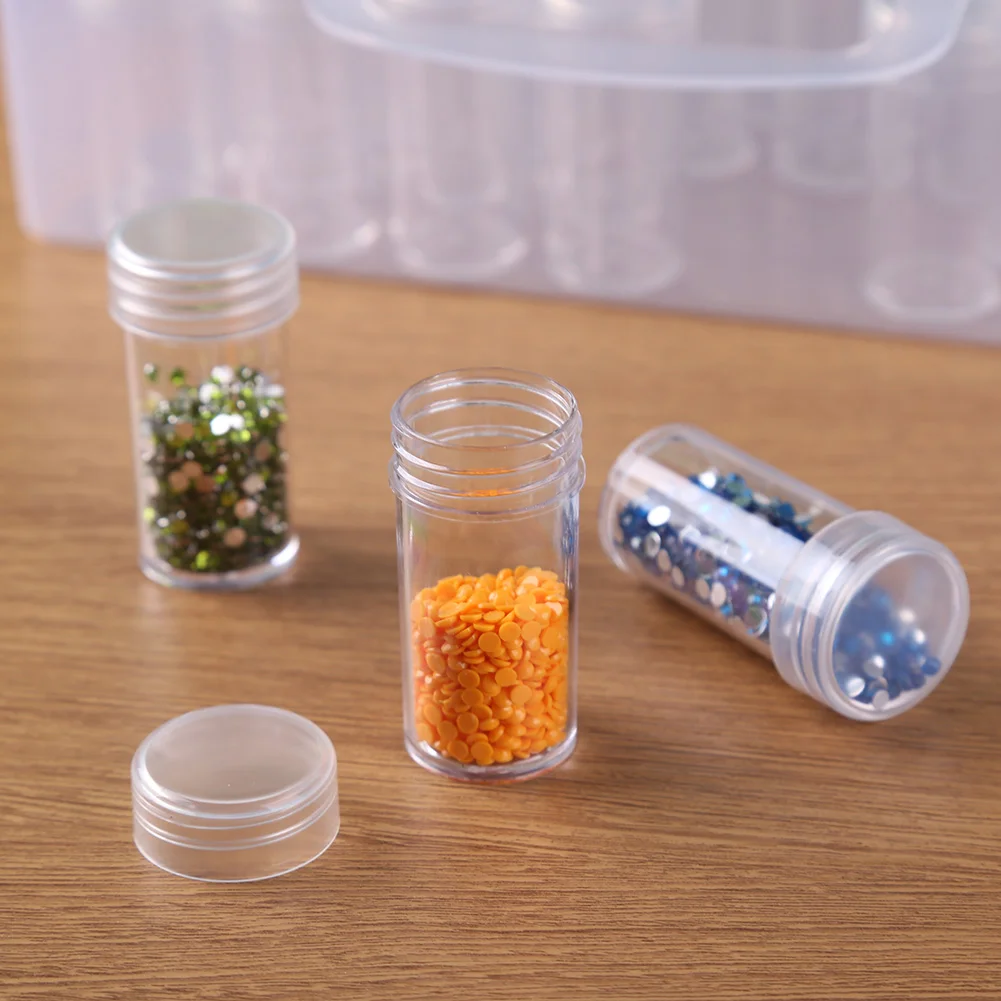 Diamond Painting Box Transparent Plastic Rhinestone Storage Case (64 Grids)