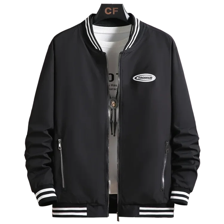 Wlkwo Wlkwo   Spring Autumn Aviator Jacket Men Baseball Jacket Stand Collar Lightweight Bomber Jacket Male Casual Coats Plus Size 3XL- 10XL