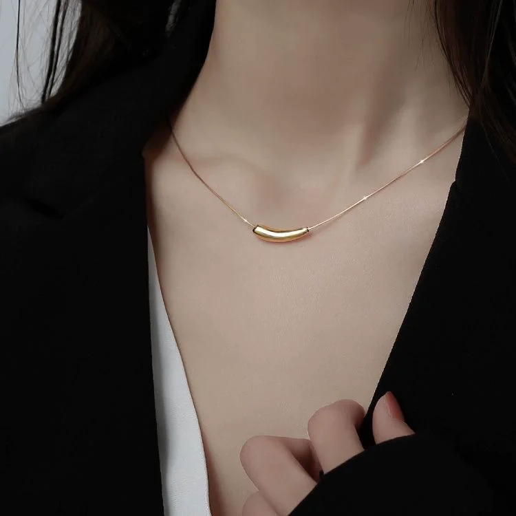 Eggplant Gold-Plated Necklace