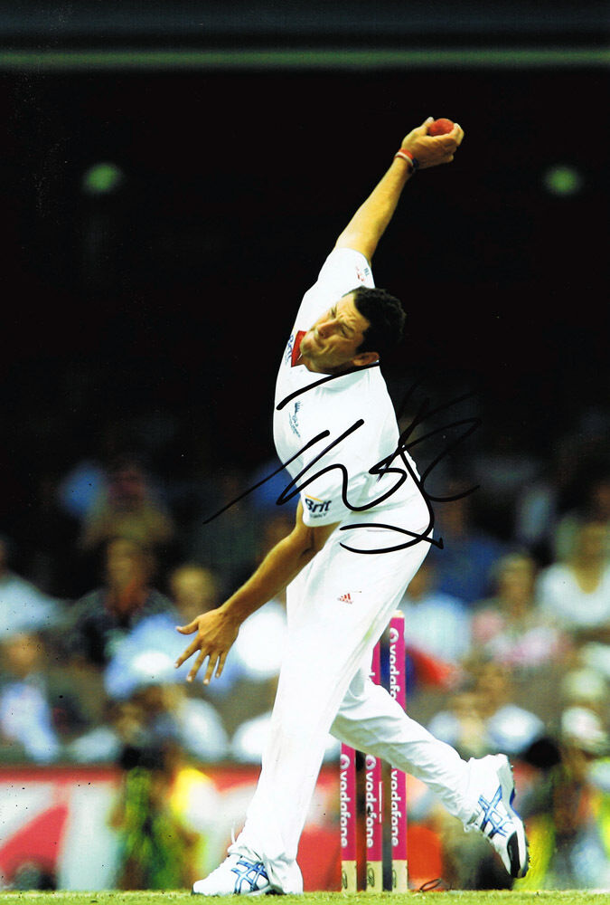 Tim Bresnan SIGNED England Cricket 12x8 Photo Poster painting AFTAL COA