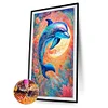 (40*60cm)Dolphin - Full Round Drill Diamond Painting