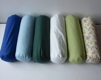 Pornhint Bolster cover, all-cotton cylindrical therapeutic bolster cover, extra large cover.  Extra pillow case only, made to order.