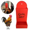 [US Local Warehouse] Chicken Oyster Shell Feeder and Grit Feeder Hanging Poultry Feeder (Red C)