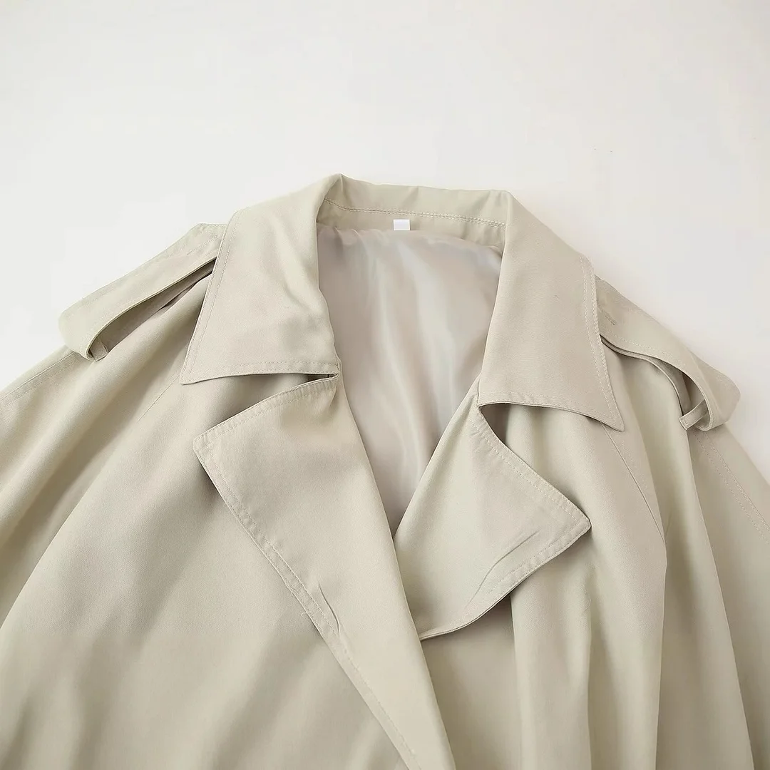 Nigikala Nigikala Women's Clothing 2025 Summer New Temperament Fashion With Belt Long Sleeves With Short Windcoat 4749847