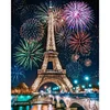 Diamond Painting -DIY Round Drill City Tower and Fireworks Festival(50X40CM)