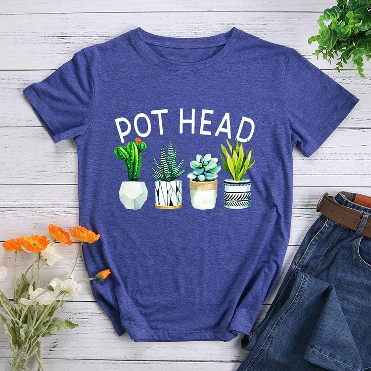 Pot Head Round Neck T-shirt