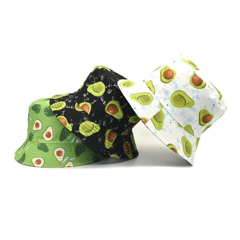 Unisex Artistic Fruit Vegetable Flat Eaves Bucket Hat
