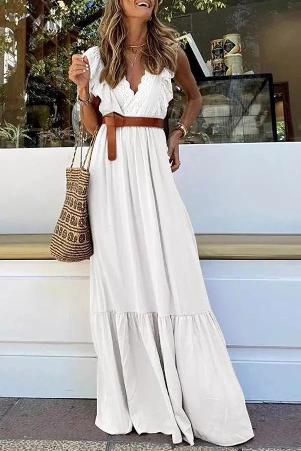 Ticket To Love Lace A Line Maxi Dress