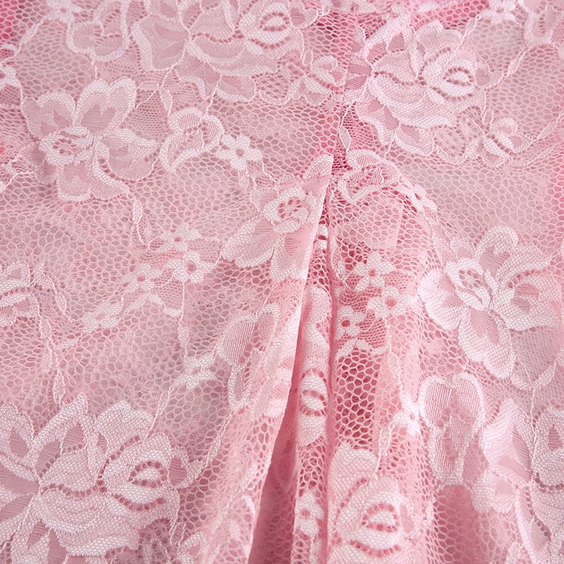 PINK LACE BOWKNOT SLING DRESS