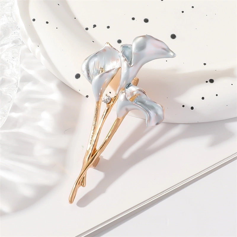 Elegant Glam Pin Flower Alloy Inlay Rhinestones Women’s Brooches
