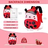 Kleiner Kinderrucksack Pl&uuml;sch f&uuml;r Kita,Nette Kindertasche mit 3D Tier Cartoon,Mini Krippenrucksack mit Brustgurt/Tiny Backpack,26x23x11cm,f&uuml;r Baby M&auml;dchen Junge Alter,1-5Jahre