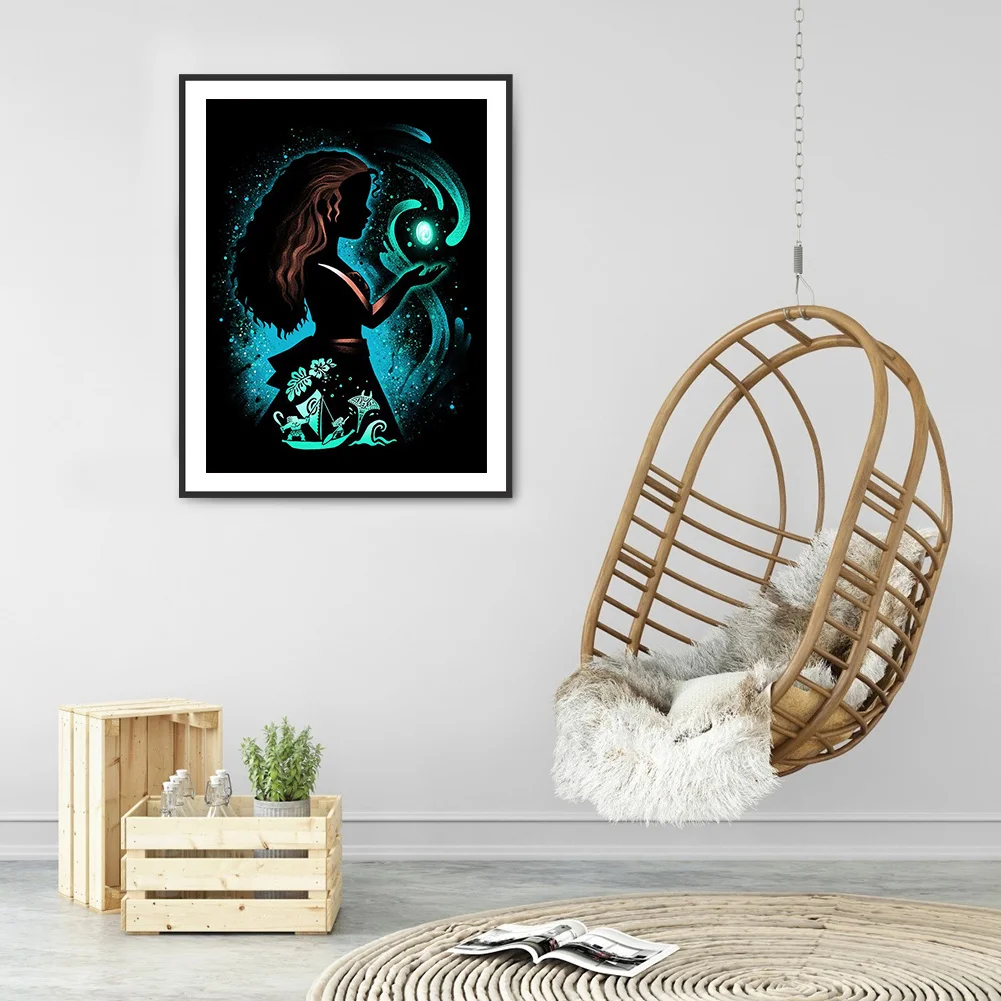 Diamond Painting - Full Round Drill - Princess Silhouette(30*40cm)