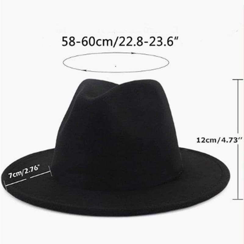 Hot Sale Woolen Hat Fashion Double-sided Color Matching Hat Men And Women Flat Brim Jazz