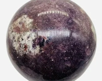 pornhint Pornhint Garnet Crystal 1583g Sphere | 4 1/2" | Red White | 1 Collector's Item |