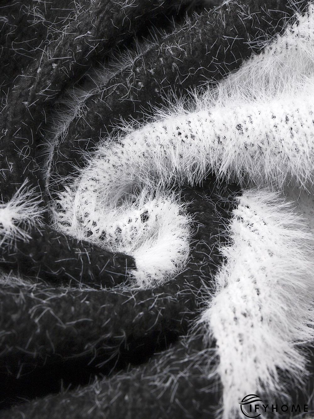 Loose Urban Houndstooth Long Sleeve Sweater Coat | IFYHOME