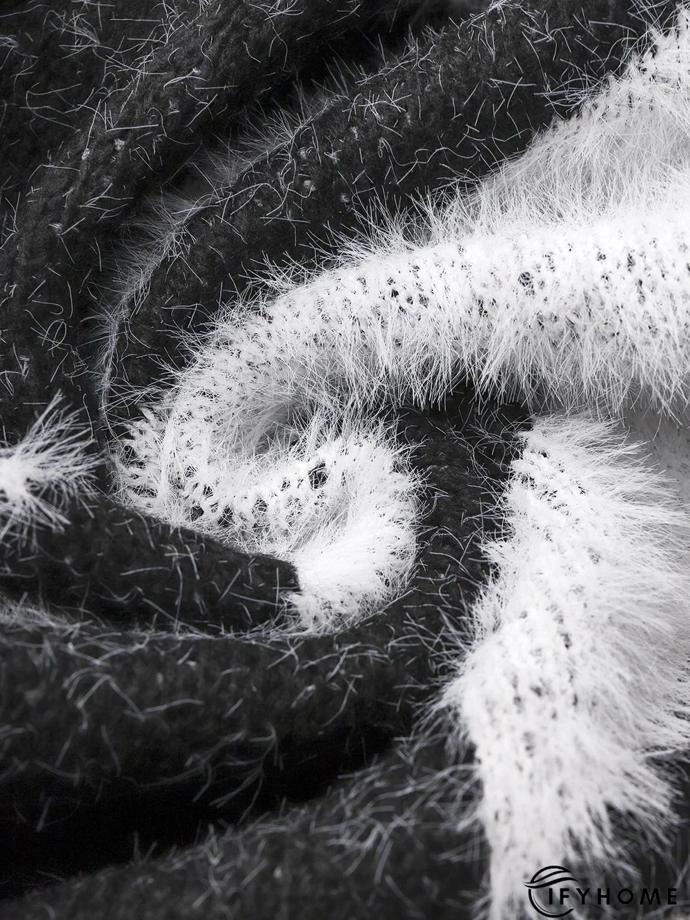 Loose Urban Houndstooth Long Sleeve Sweater Coat | IFYHOME