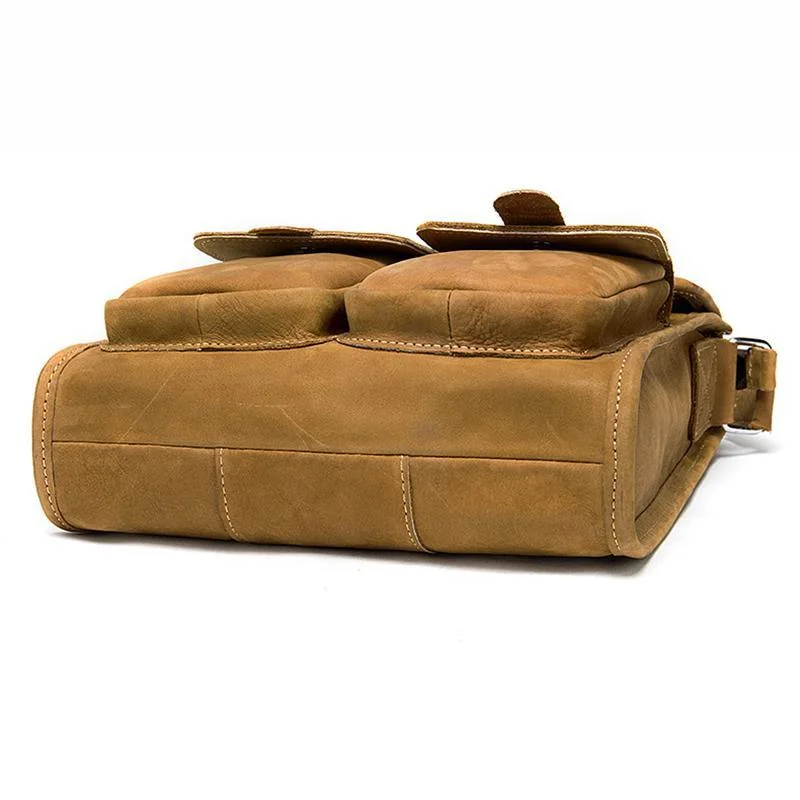 Fashion Vintage Messenger Bags Durable Leather Shoulder Bags