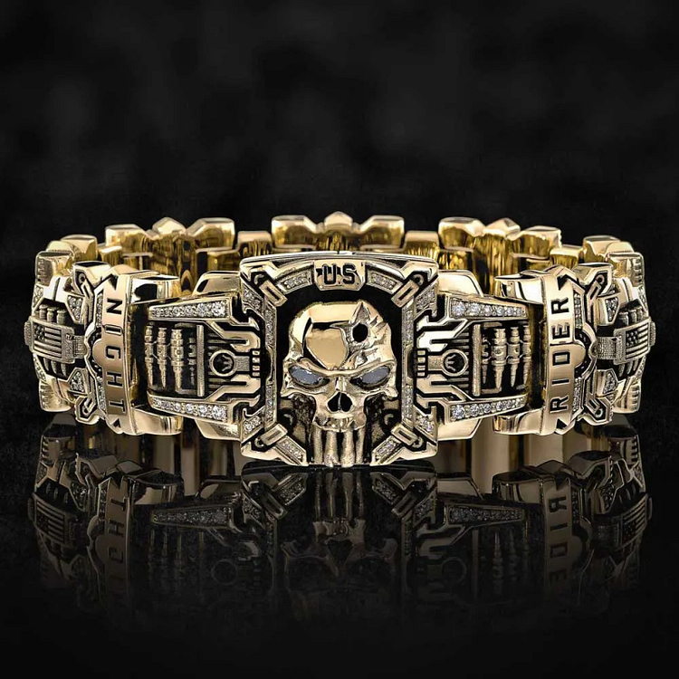 Punk Skull Bullet Shaped Men Ring Rock Jewelry