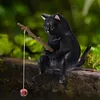 Fishing Cat Ornament Mini Cat Figurine Home Car Interior Decoration (7Pcs)