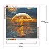 (40*40cm)Seaside Sunset - Full Round Drill Diamond Painting