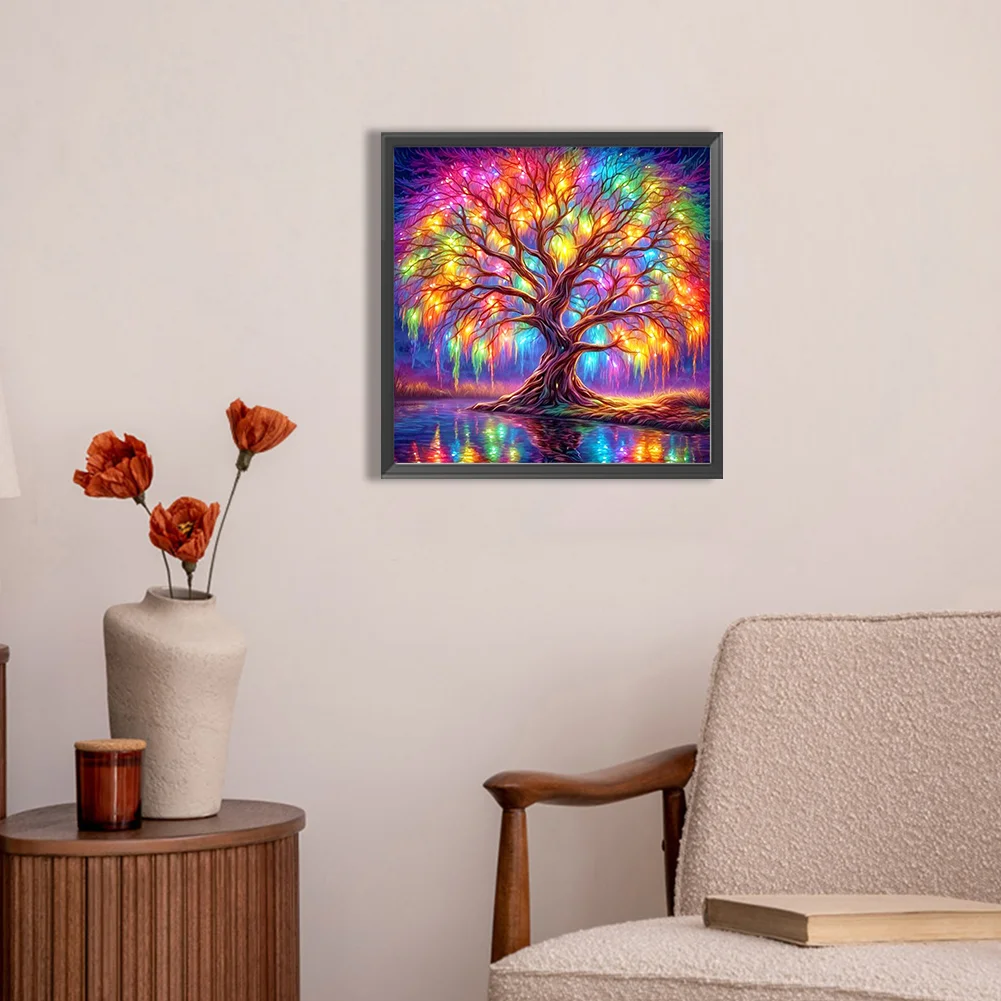 Partial AB Diamond Painting - Full Round Drill - Tree of Life(Canvas|45*45cm)