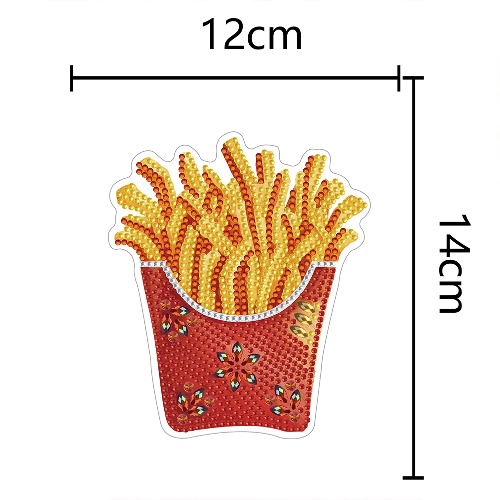 1pcs DIY French Fries Diamond Painting Magnets Refrigerator for Adults Kid Office Car Fridge
