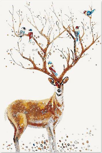 

Deer Head Tree – Paint By Numbers - 40*50CM, 501 Original
