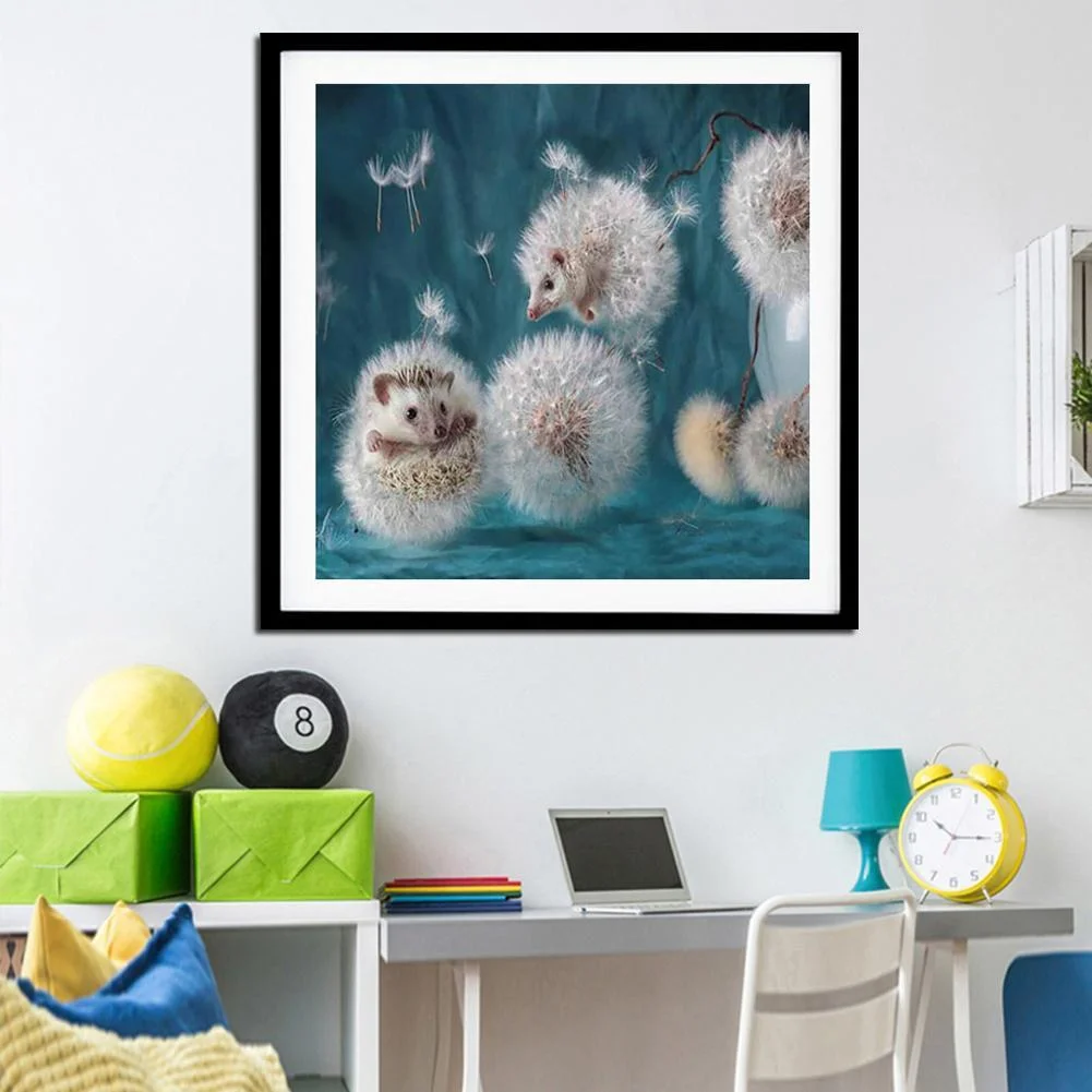 Diamond Painting - Full Round Drill - Dandelion Hedgehog(30*30cm)