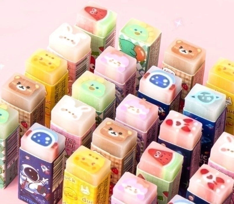 1 Piece Cartoon Class Learning Rubber Cute Eraser